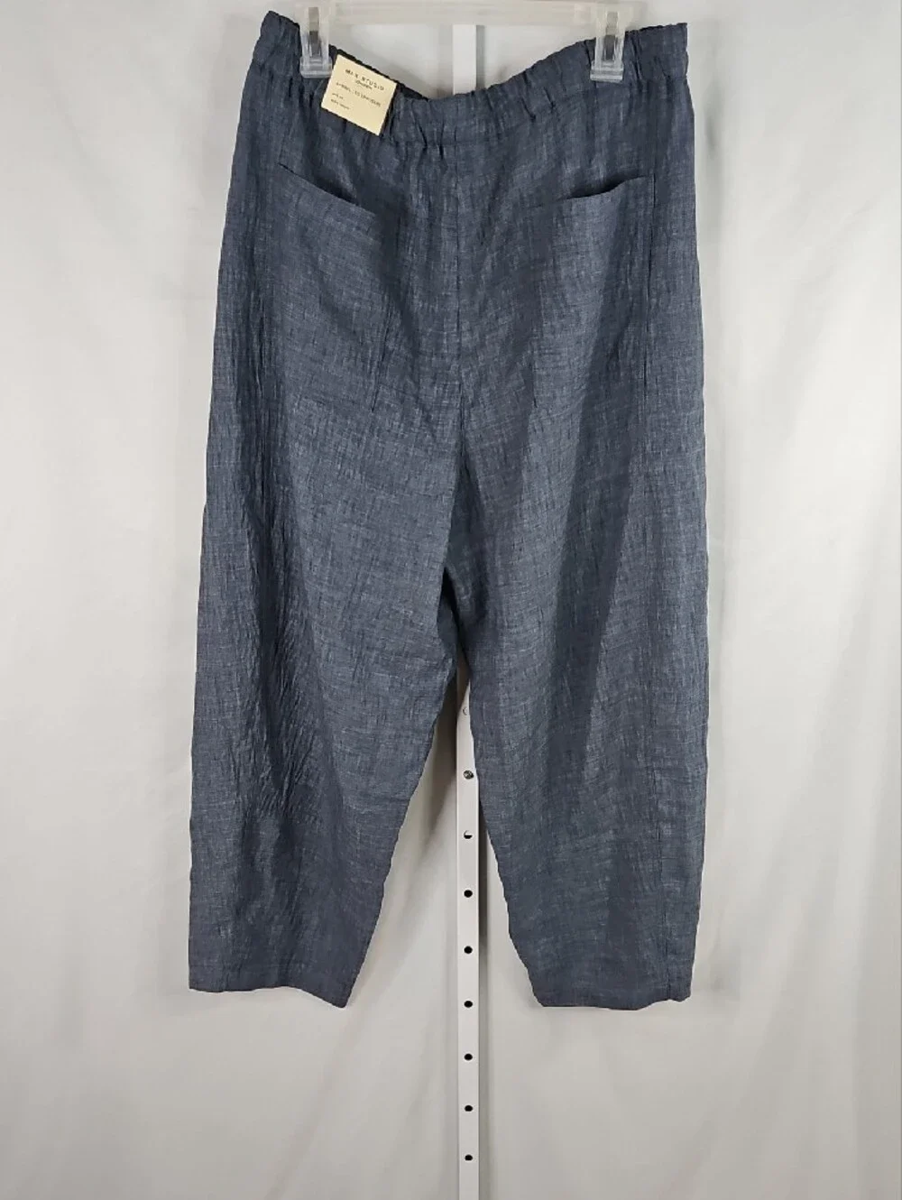 Max Studio Women's Blue Barrel Leg Trousers Size XL NWT